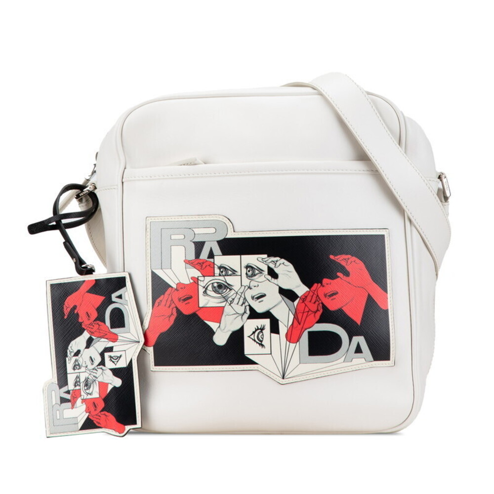 Prada Triangular Logo Plate Comic Crossbody Bag W… - image 1